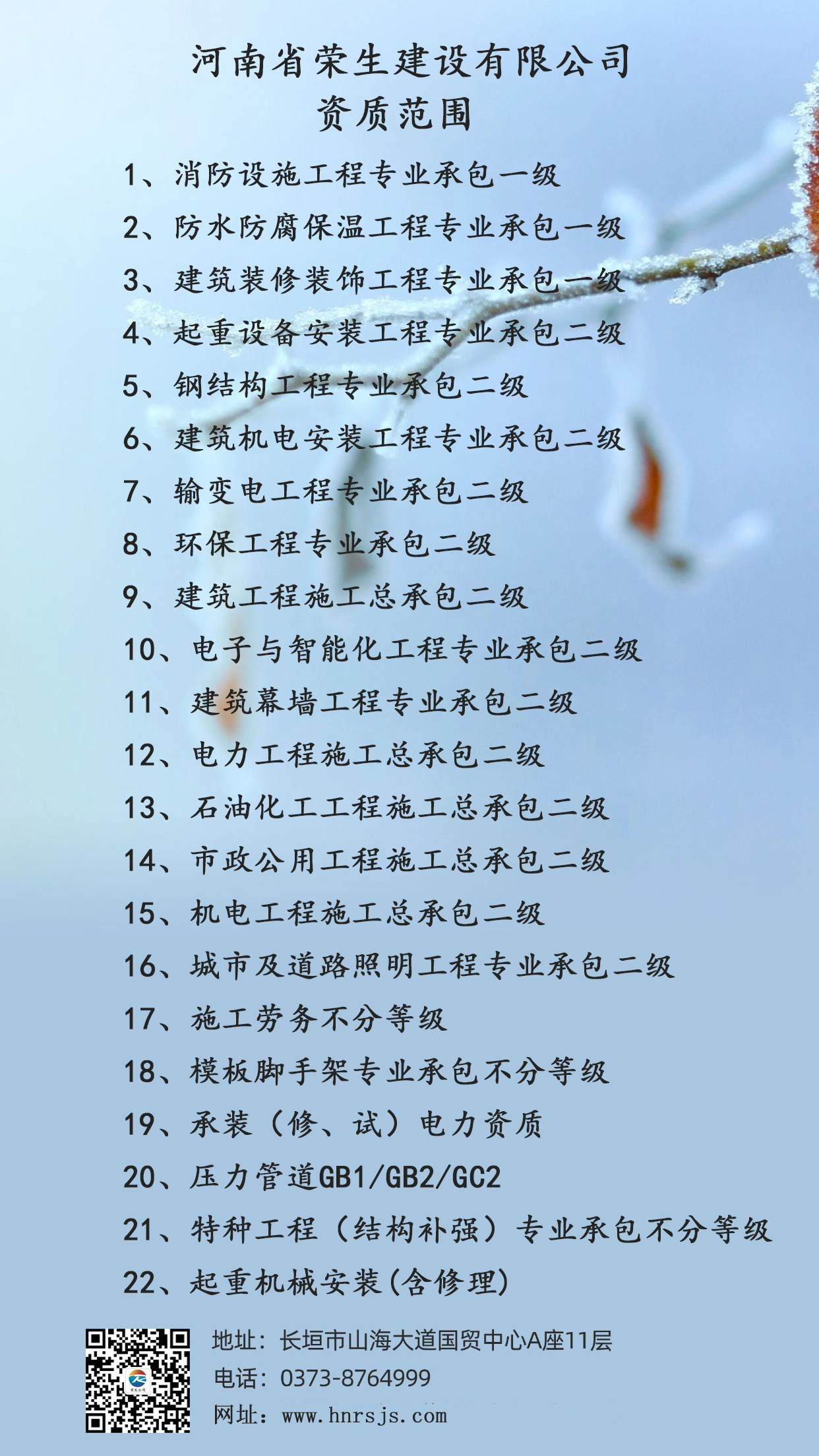 立冬節氣樹枝特寫簡約實景手機海報